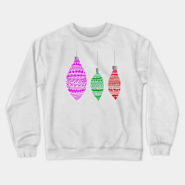 Christmas Baubles Crewneck Sweatshirt by GemmasGems